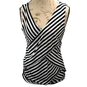 Verve Black & White Tunic Top Size L